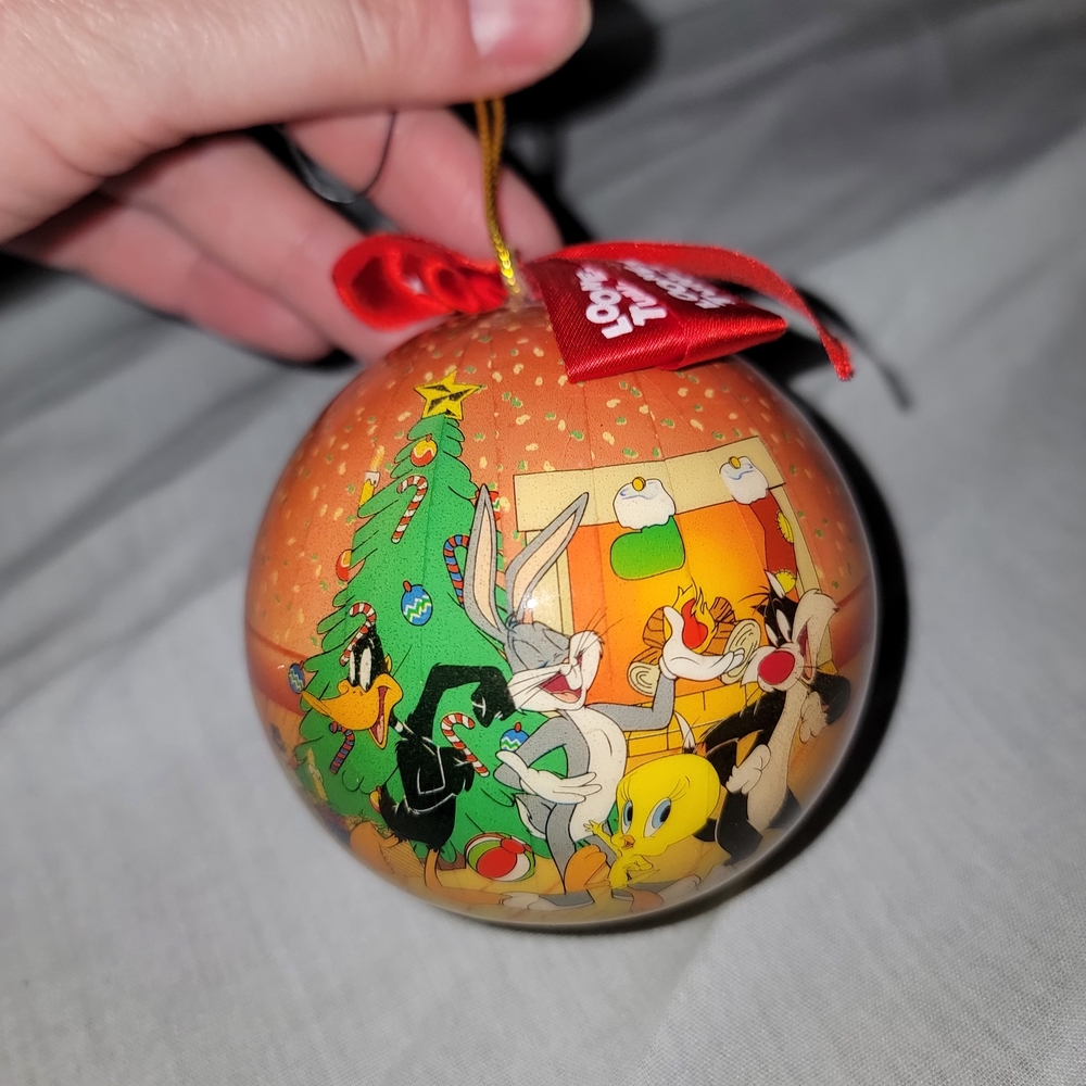 Vtg Warner Bros. Looney Tunes Orange Christmas Ornament